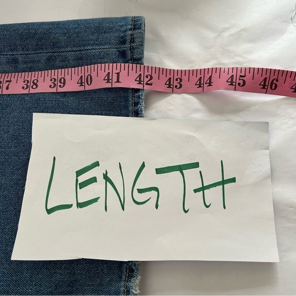 American Eagle Skater Jeans Womens Size 14R Baggy Wide Leg Grunge Distressed - Picture 15 of 16